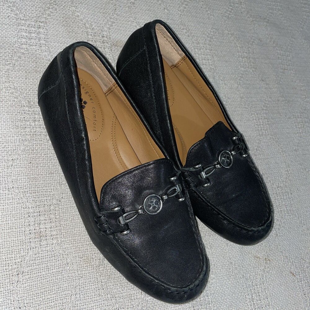 Patricia Nash Women’s Casual Loafers Size 6.5 M Black Leather Going Out Party